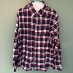 Jachs Plaid Button-Down Shirt in Navy, purple, Burgundy & White